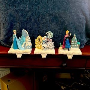 Elsa, Anna, and Olaf Christmas Stocking Hanger Disney Frozen